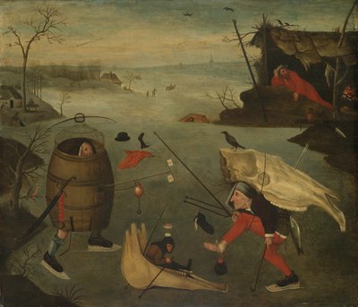 Duello grottesco sul ghiaccio, c.1560 da Pieter Huys